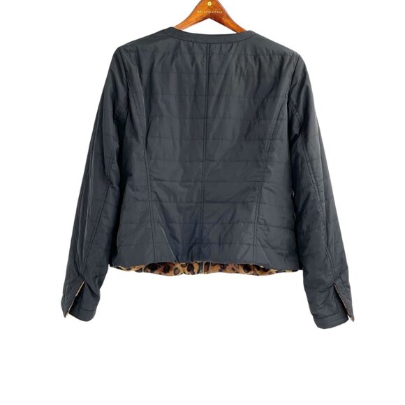 NWT Pamela McCoy Collection Reversible Quilted Faux Fur Leopard Print Jacket L - Picture 10 of 10